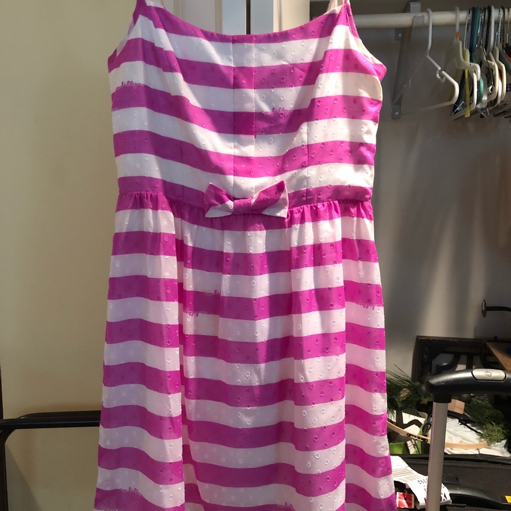 Lilly Pulitzer pink and white striped dress